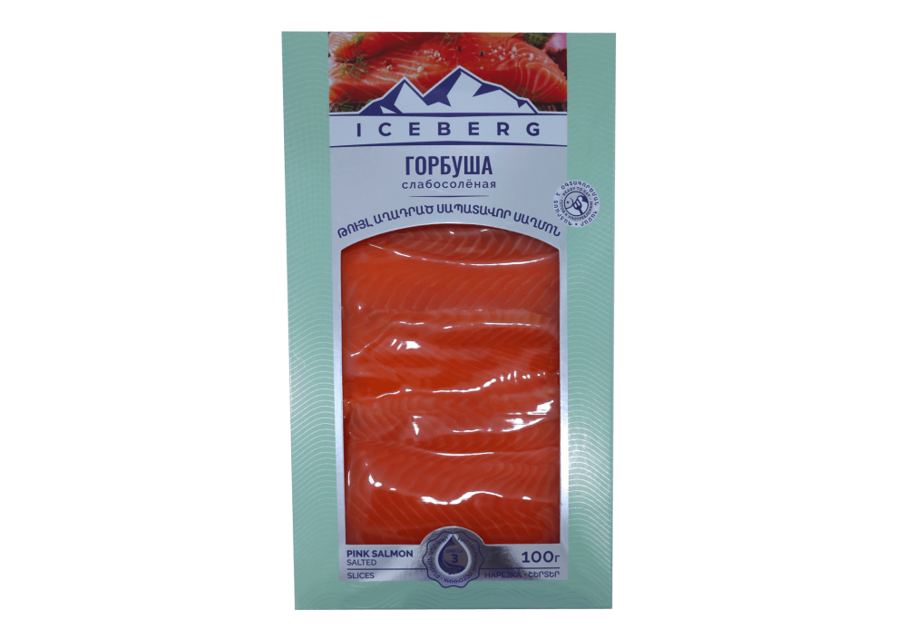 Սապատավոր սաղմոն ֆիլե թույլ աղադրած կտրտած 100գ