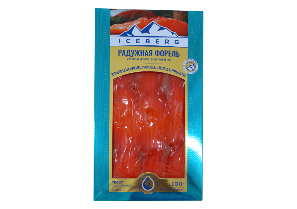 Ծիածանափայլ իշխան սառը ապխտած կտրտած 100 գ