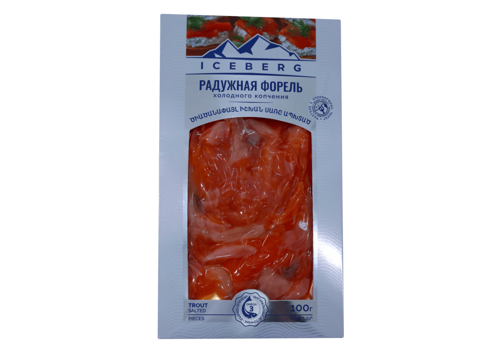 Ծիածանափայլ իշխան ապխտած խառը կտորներ 100 գ