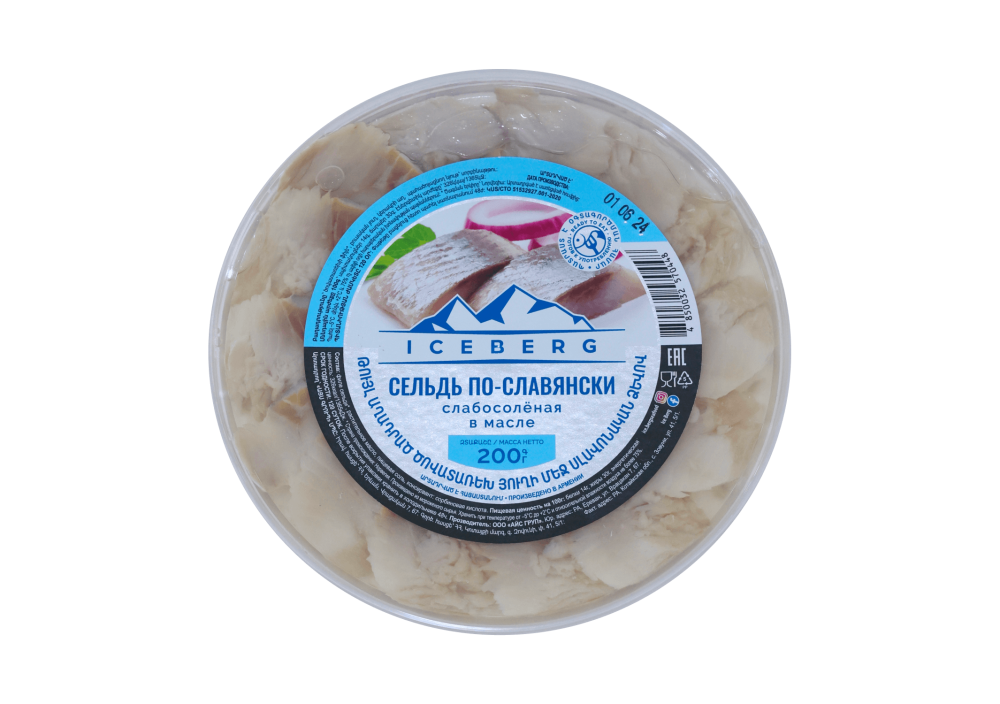 Թույլ աղադրված ծովատառեխ յուղի մեջ սլավոնական ձևով 200գ